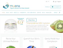 Tablet Screenshot of moanaskincare.com